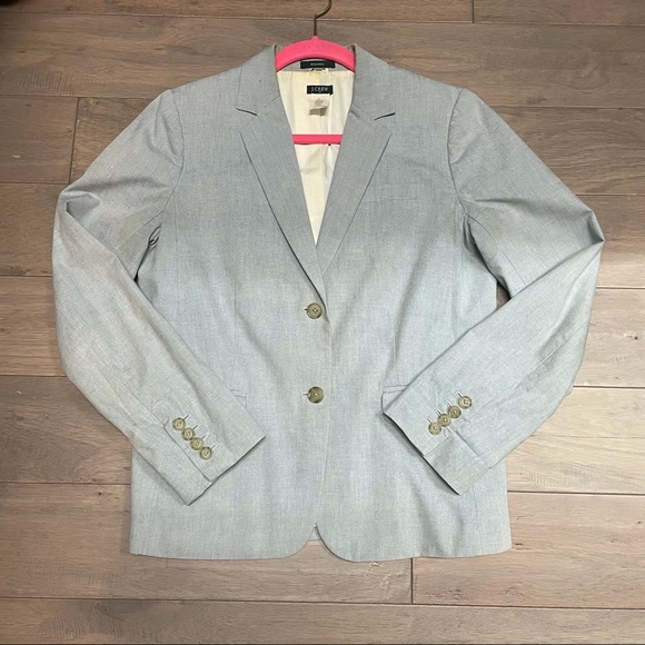J. Crew Jackets & Blazers - J.Crew Cotton Schoolboy Blazer in Light Gray-Blue